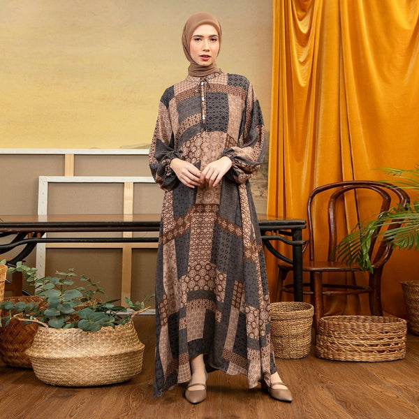 Rania Dress Maple Brown