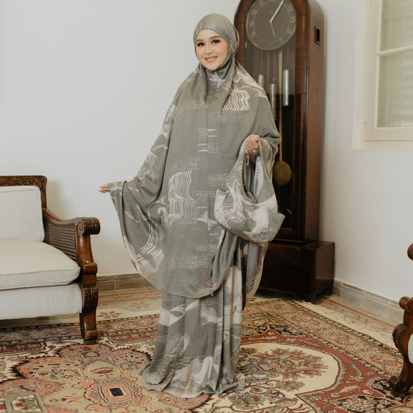 Syifa Prayer Set Grey Green