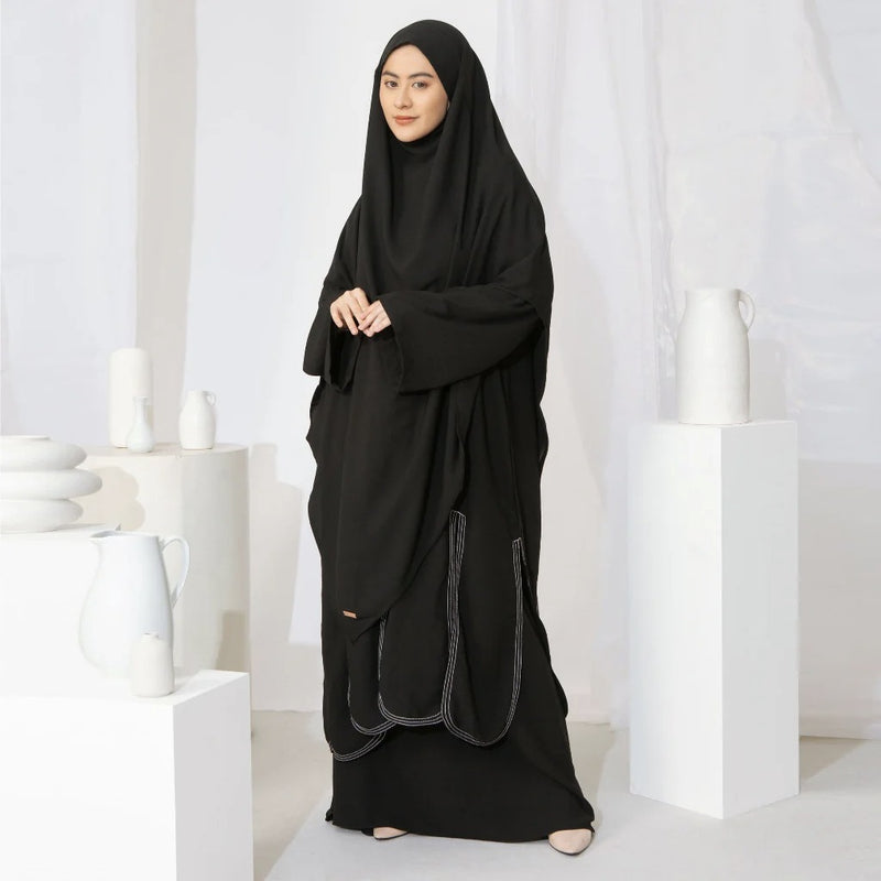 Hanira Abaya Tunik No Khimar Black