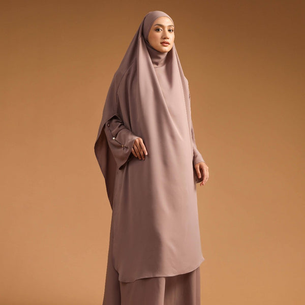 Tsamara French Khimar (Jilbab Syari Cadar) Dusty Purple