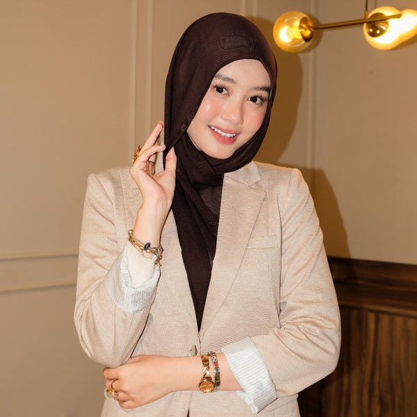 Pashmina Viscose Nour Shawl  Lozy x Lesti Mahogany New