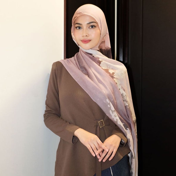 Viscose Printed Modal Mauve Marble