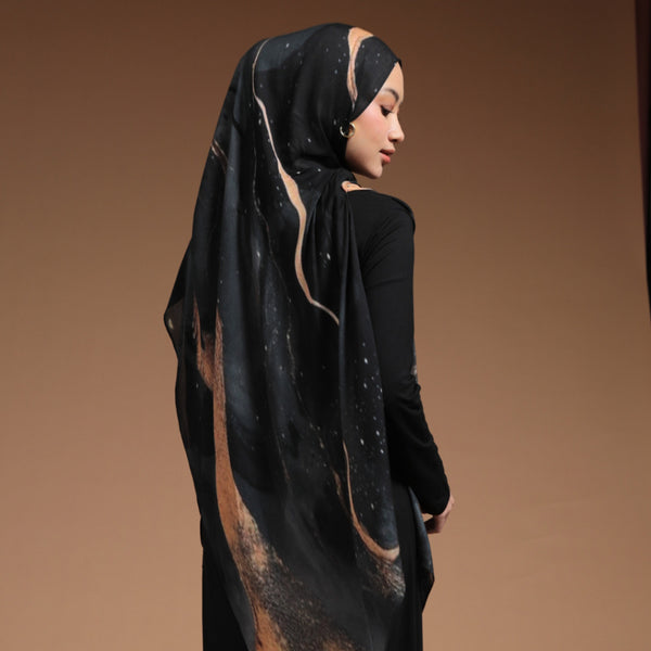 Viscose Printed Modal Moonlight Marble