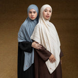 Lozy Hijab - Azra Pashmina Bandana (Pashban Shawl Syari Bahan Cotton Crinkle Pattern)