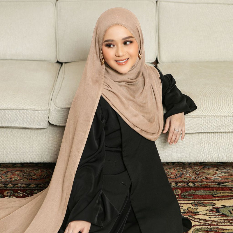 Pashmina Viscose Nour Shawl  Lozy x Lesti Pale Beige New