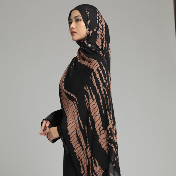 Viscose Printed Modal Brown Ripple