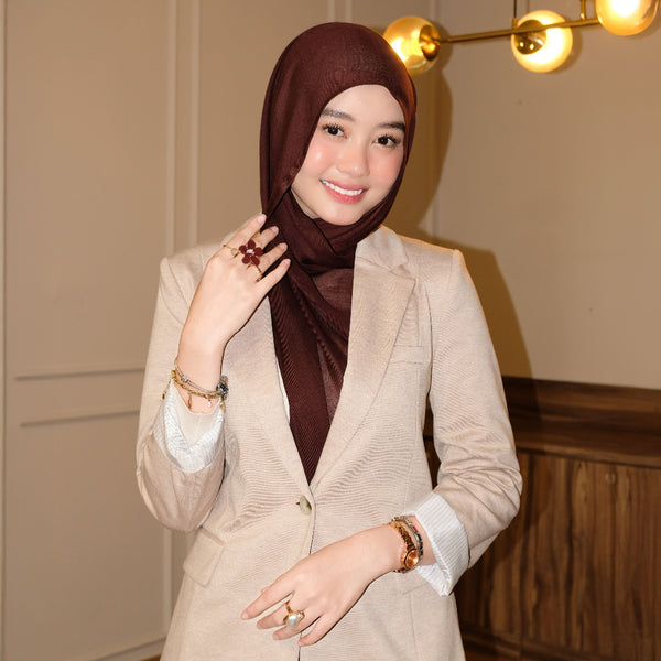 Pashmina Viscose Nour Shawl  Lozy x Lesti Choco New