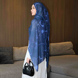 Viscose Printed Modal Prussian Floral