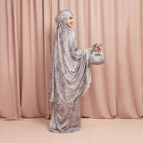 Lozy Hijab - Aster Prayer Set (Mukena Bahan Silk Set Pattern Motif 2in1)