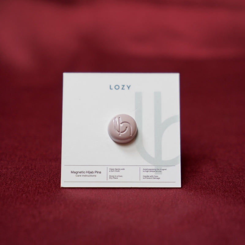 Magnet Pin Signature Circle Type Dusty Purple