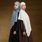 Lozy Hijab - Azra Pashmina Bandana (Pashban Shawl Syari Bahan Cotton Crinkle Pattern)