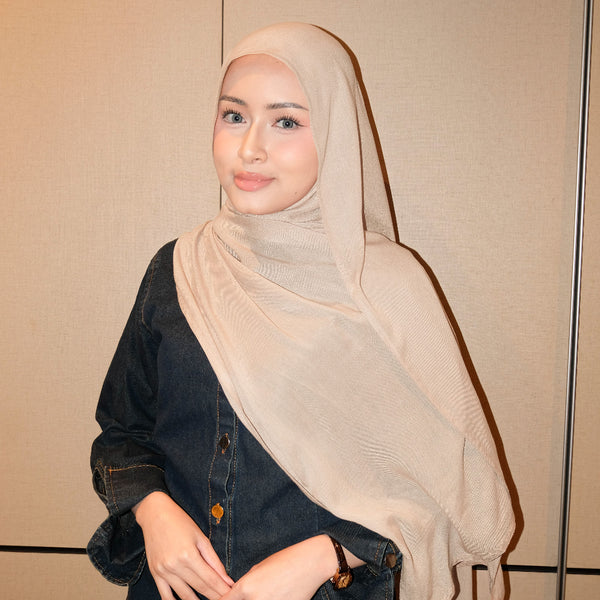 Pashmina Viscose Nour Shawl  Lozy x Lesti Soft Nude New