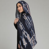 Viscose Printed Modal Navy Ripple