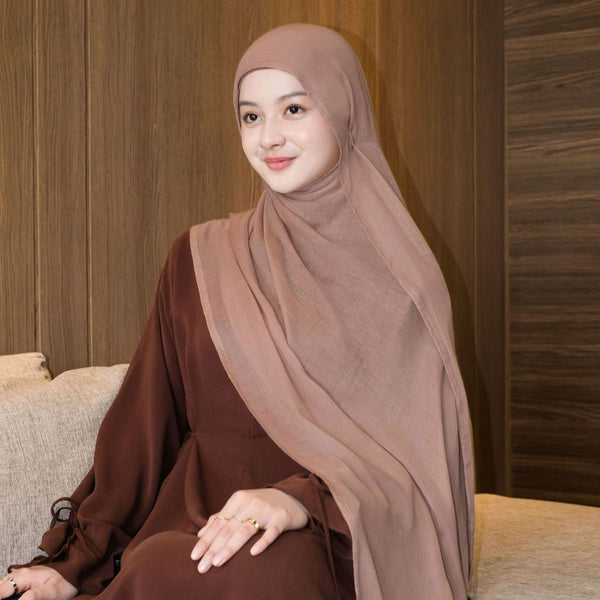 Pashmina Viscose Nour Shawl Lozy x Lesti Rose Taupe New