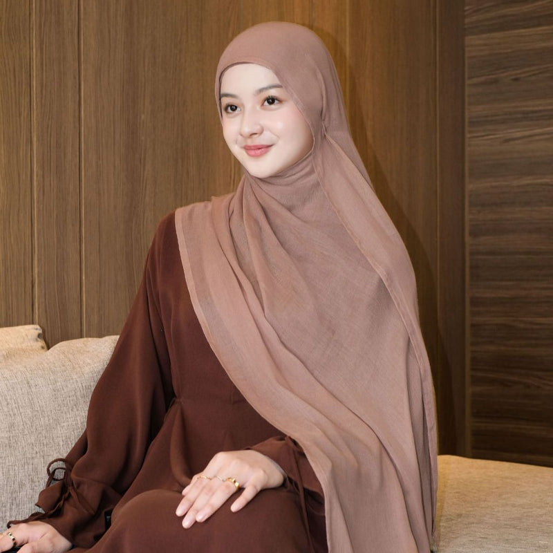 Pashmina Viscose Nour Shawl Lozy x Lesti Rose Taupe New