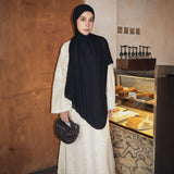 Embroidery Pashmina Bandana Lozy x Hamidah Black