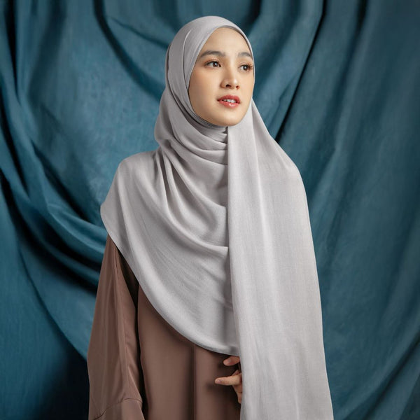 Pashmina Viscose Nour Shawl  Lozy x Lesti Grey New