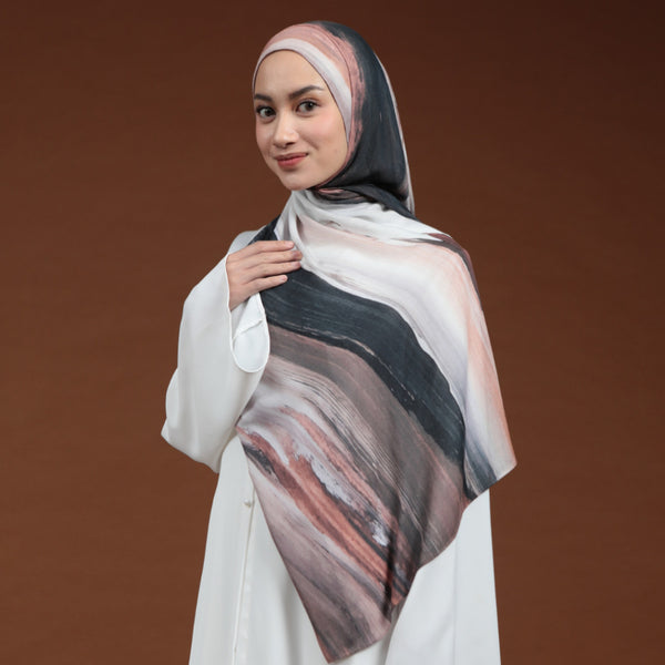 Viscose Printed Modal Dusky Tides