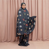 Lozy Hijab - Aliza Prayer Set (Mukena Bahan Silk Set Pattern Motif 2in1)