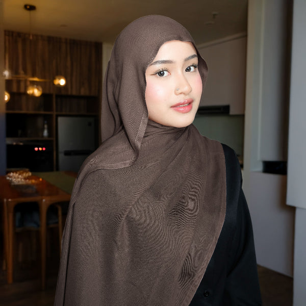 Pashmina Viscose Nour Shawl  Lozy x Lesti Dusky Mocha New