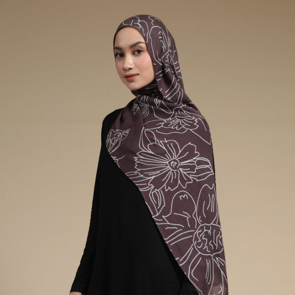 Viscose Printed Modal Rosewood Floral