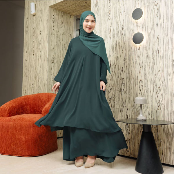 Haifa Tunik Set Teal New Material