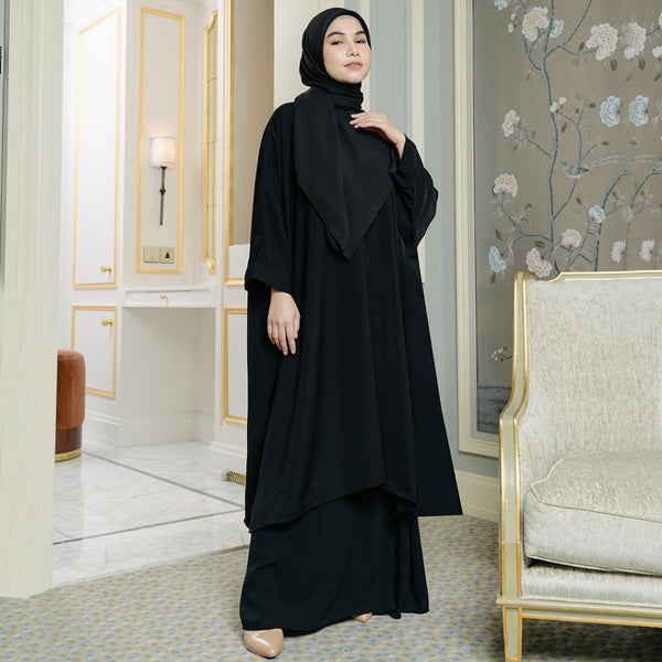 Haifa Tunik Set Black New Material
