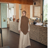 Sada Abaya Linen Jacquard Cream