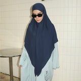 Embroidery Khimar Bandana Lozy x Hamidah Navy