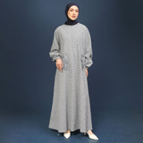 Naura Dress Pocket Embroidery Navy