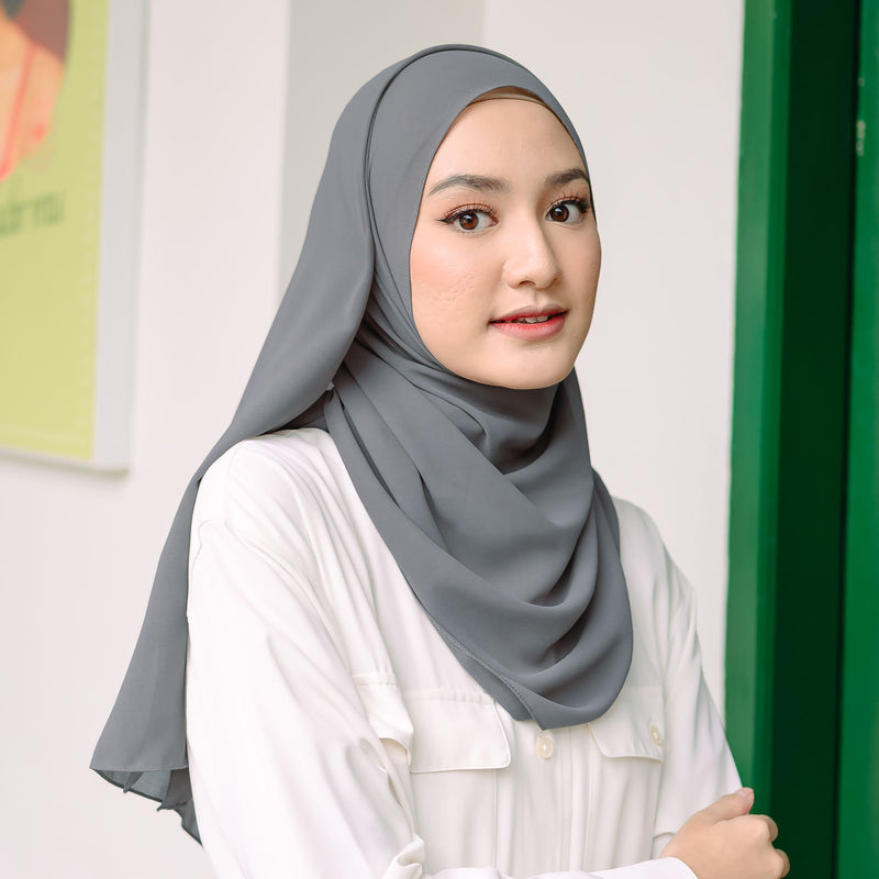 Bawal Shawl (Pashmina Ceruti Babydoll) Iron Grey