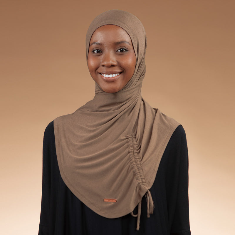 Liora Instan (Hijab Instan Serut Sport Rayon) Latte