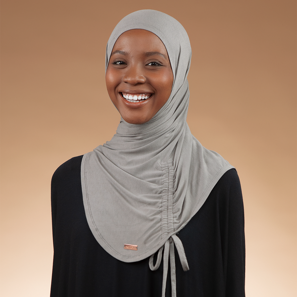 Liora Instan (Hijab Instan Serut Sport Rayon) Light Grey