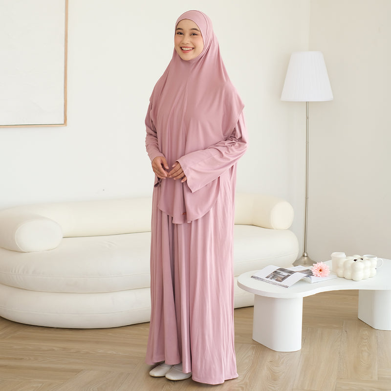 Saira Abaya Set Mauve Glow