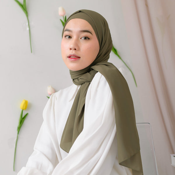 Bawal Shawl (Pashmina Ceruti Babydoll) Millitary