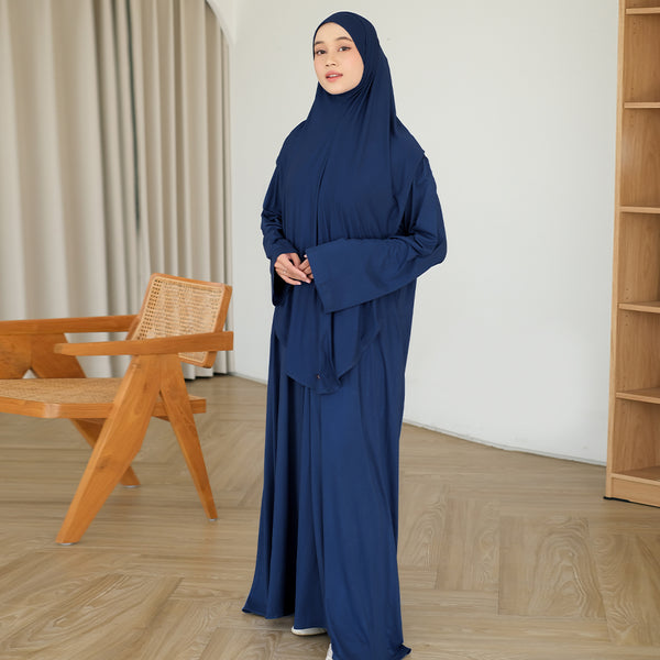 Saira Abaya Set Navy