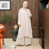 Hanifa Tunik Set Nude Cream