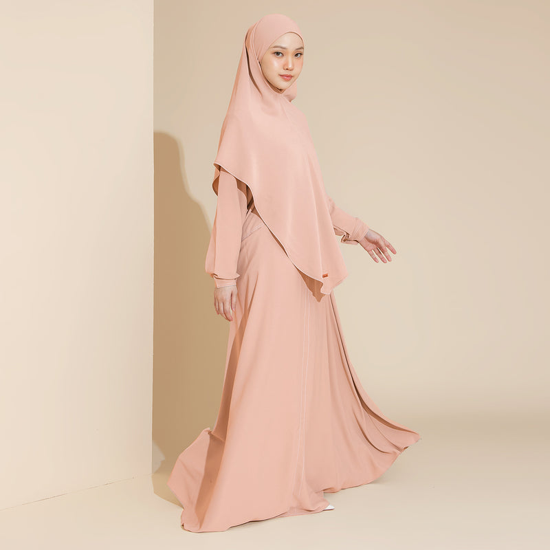 Pre Order Humaya Abaya Set Nude Pink