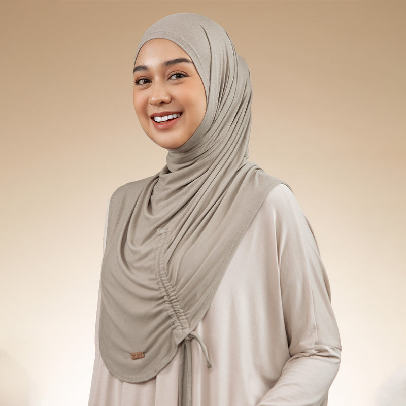 Liora Instan (Hijab Instan Serut Sport Rayon) Oat