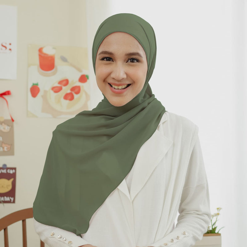 Bawal Signature Shawl Pine (Free Inner Ciput Tali Rayon)