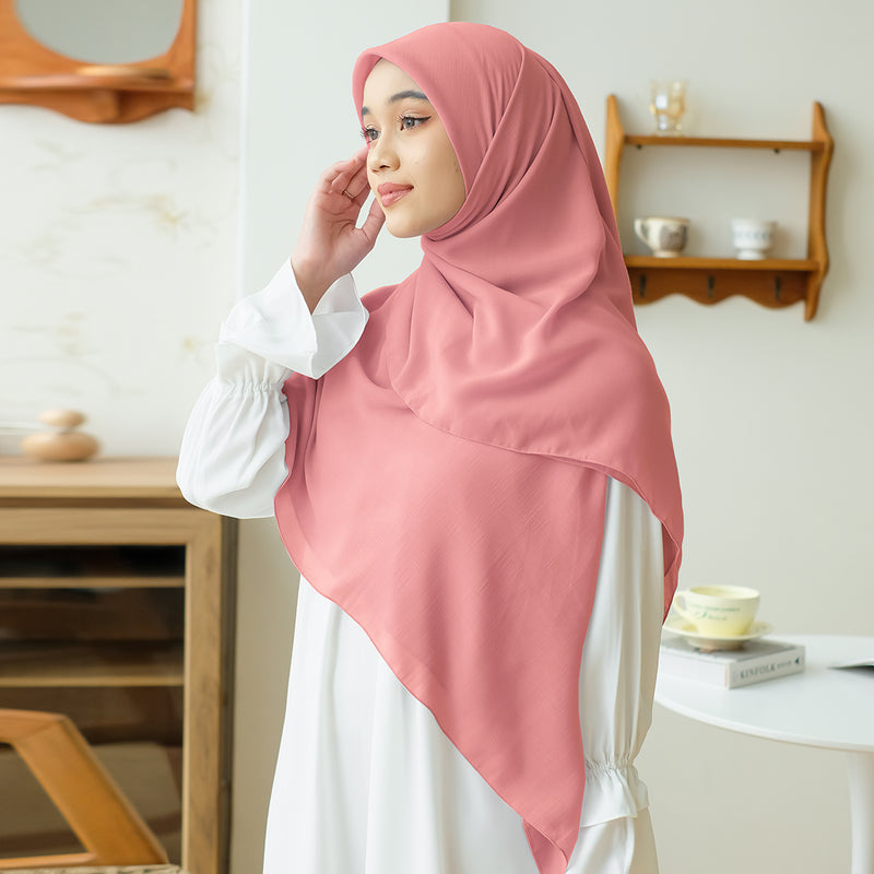 Mima Square Syari (Hijab Segiempat Syari) Rapture Rose