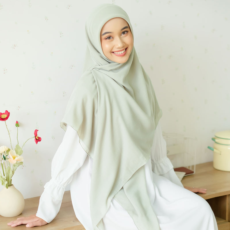 Mima Square Syari (Hijab Segiempat Syari) Soft Sage