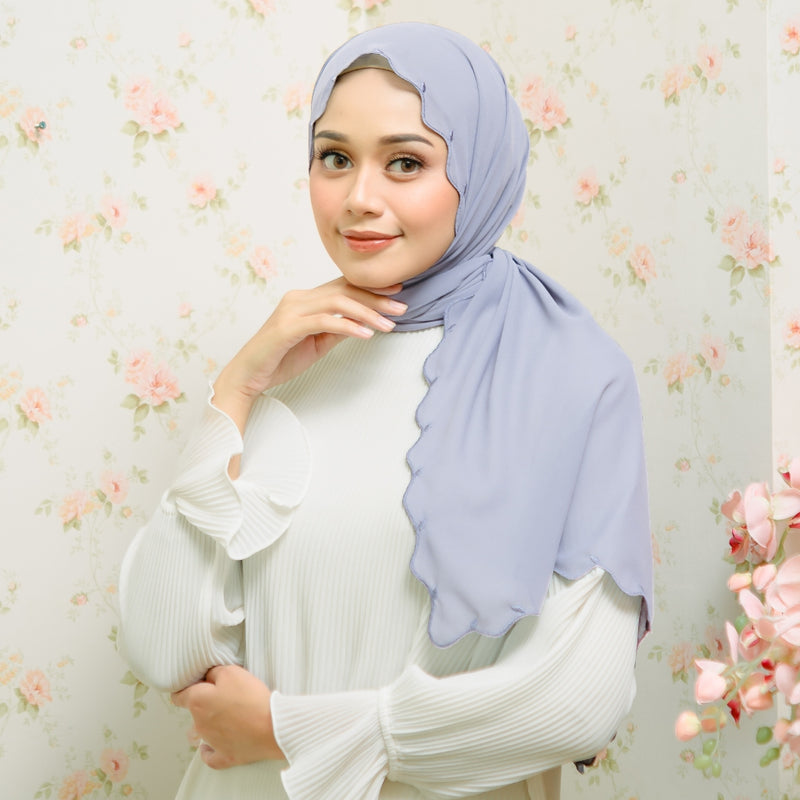 Jade Classic Shawl Soft Blue Grey