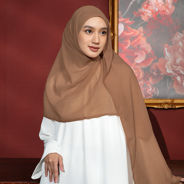 Mima Shawl Soft Brown New