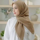 Theya Voal Square Soft Brown