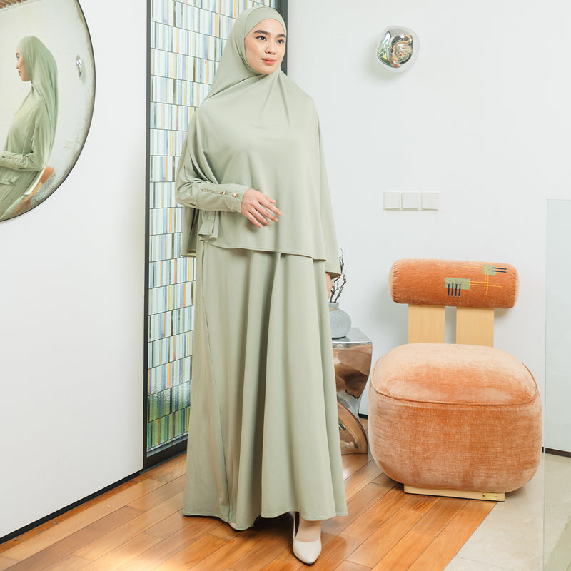 Hafisa Abaya Set Matcha