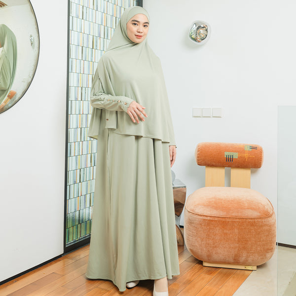 Hafisa Abaya Set Matcha