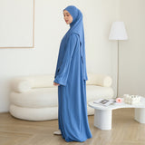 Saira Abaya Set Steel Blue