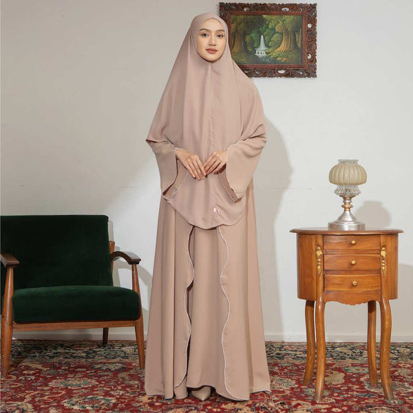 Pre Order Aisha Abaya (Abaya Dress Haji dan Umrah) Tan