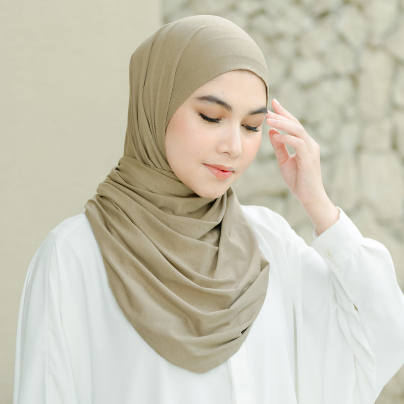 Tana Shawl (Pashmina Kaos Rayon) Taupe Grey